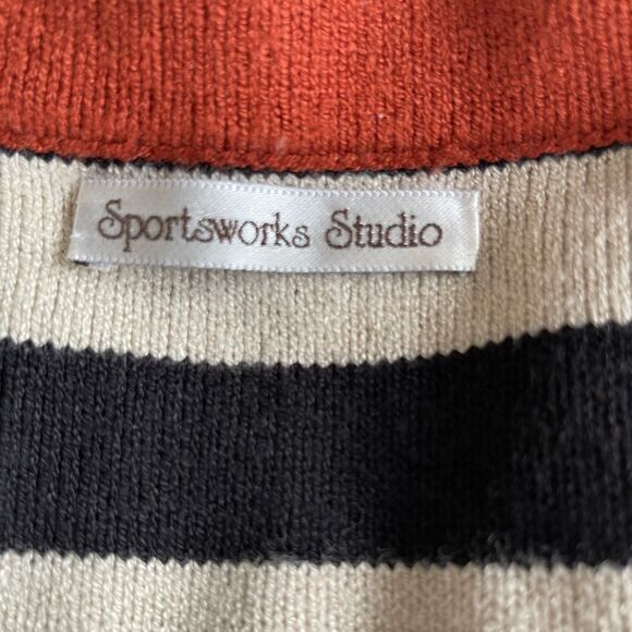 Sportsworks Studio striped Fall cardigan sweater size medium - Picture 4 of 9